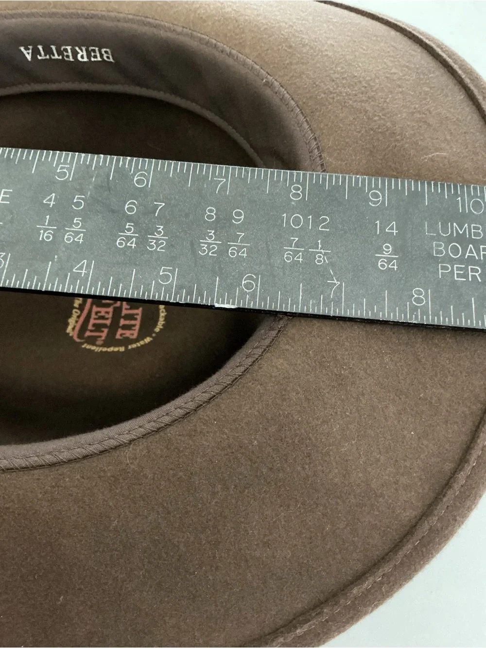 Beretta Life Felt 100% Wool Hat XL Made in USA Olive Brown Western Fedora EUC